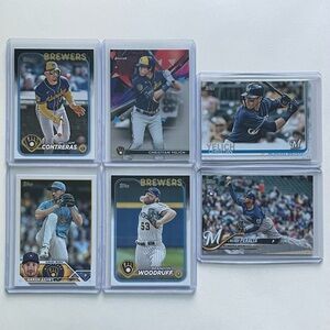 Lot of 6 Milwaukee Brewers Topps MLB Baseball Cards